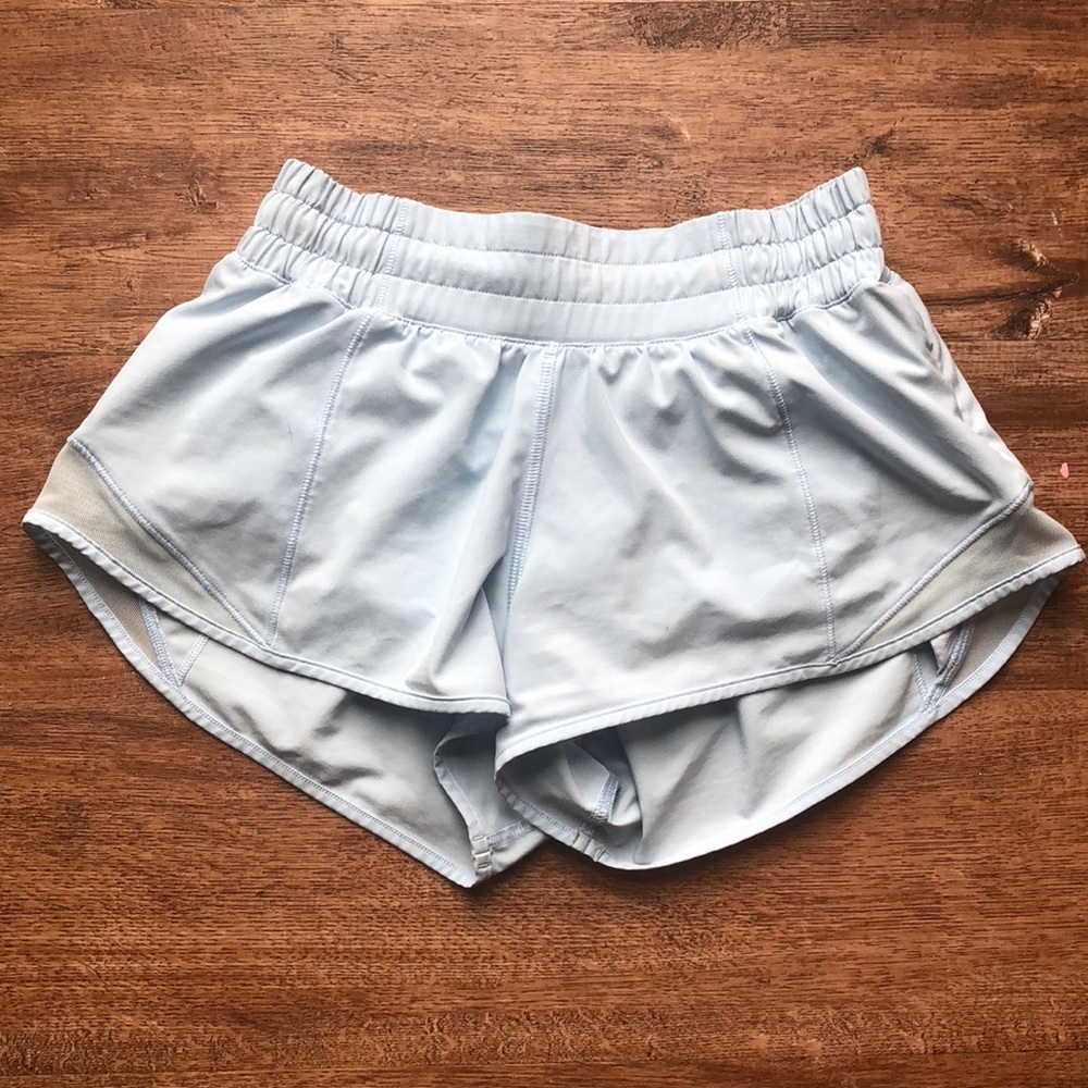 Light blue hotty hot shorts lululemon!